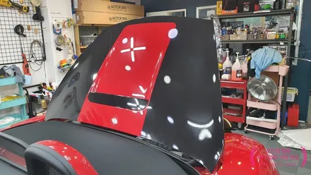 컨셉명:데드풀! 포르쉐 718 박스터 GTS 포인트 랩핑 시공!(3M 2080 유광블랙, 나이프리스)부산 경남 창원 명지 다대포 신평 장림 용원 진영 랩핑 썬팅 PPF 맛집 위드랩 / 부산 강서 신호동
