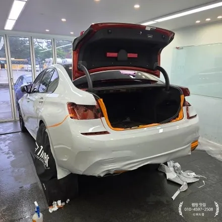 창원 랩핑｜BMW M340i 전체 랩핑 재시공(타이니봇) / 부산 강서 신호동