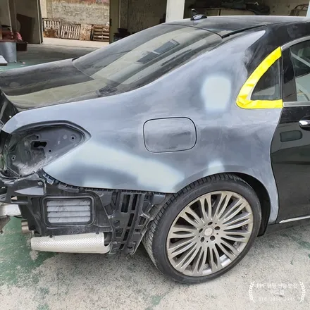차는 벤츠 S500 마이바흐! 새차 만들기(판금도장, 부분도장, PPF제거, 광택) / 부산 강서구, 김해, 창원