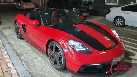 컨셉명:데드풀! 포르쉐 718 박스터 GTS 포인트 랩핑 시공!(3M 2080 유광블랙, 나이프리스)부산 경남 창원 명지 다대포 신평 장림 용원 진영 랩핑 썬팅 PPF 맛집 위드랩 / 부산 강서 신호동