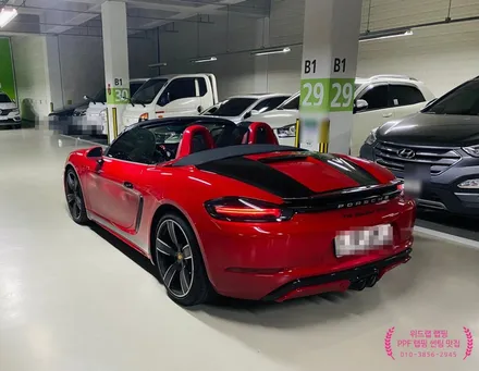 컨셉명:데드풀! 포르쉐 718 박스터 GTS 포인트 랩핑 시공!(3M 2080 유광블랙, 나이프리스)부산 경남 창원 명지 다대포 신평 장림 용원 진영 랩핑 썬팅 PPF 맛집 위드랩 / 부산 강서 신호동