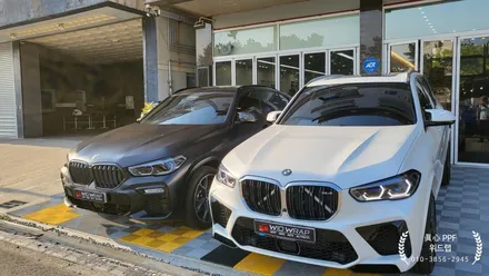 X5M 전체 무광 PPF 시공! (모터스킨 무광 PPF, STEK 카본)부산 신항 신호동 용원 명지 국제신도시 PPF에 진심인 위드랩 / 부산 강서구, 김해, 창원