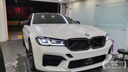 [공지] 뽀얀 우윳빛깔 F90 M5 두둥등장! BMW F90 M5 CP(컴페티션)전체 무광 PPF 시공(모터스킨 무광 PPF) / 부산 강서구, 김해, 창원