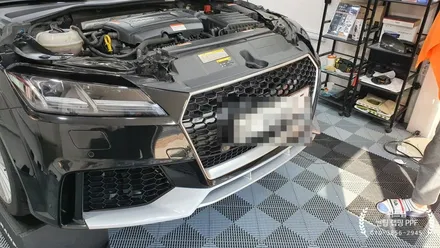 아우디 ㅜㅜ No! 아우디 TT 프론트 카본 랩핑 시공(3M 4D 카본랩핑지)부산 경남 창원 하단 신평 장림 다대포 녹산 오션시티 랩핑 맛집 위드랩 / 부산 강서 신호동
