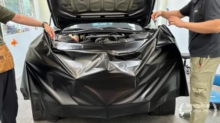 사틴블랙 랩핑은 부산 위드랩, 카마로 배트카 출고! / 부산 강서 신호동
