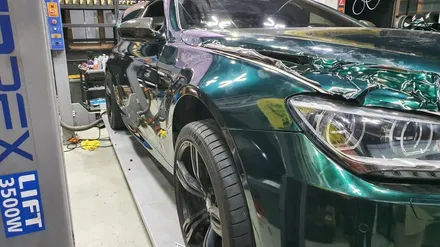 BMW M6 전체 랩핑 2탄(택랩 글로스 그린블랙 실크)신호동 명지 랩핑 국제신도시 용원 썬팅 PPF 위드랩 / 부산 강서 신호동