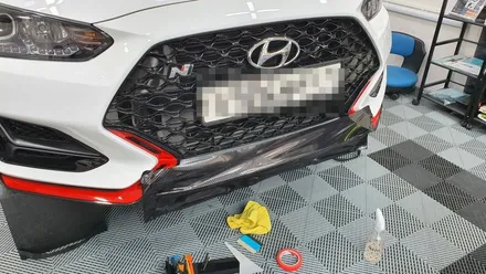 하루에 2대를?! 벨로스터N 모닝 카본프론트립 크롬죽이기 랩핑(3M 4D 카본, 3M 2080유광블랙)부산 경남 창원 하단 용원 장림 신평 다대포 랩핑 썬팅 PPF 맛집 위드랩 / 부산 강서 신호동