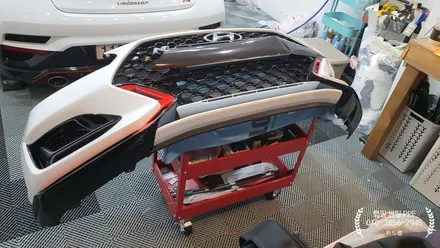 하루에 2대를?! 벨로스터N 모닝 카본프론트립 크롬죽이기 랩핑(3M 4D 카본, 3M 2080유광블랙)부산 경남 창원 하단 용원 장림 신평 다대포 랩핑 썬팅 PPF 맛집 위드랩 / 부산 강서 신호동