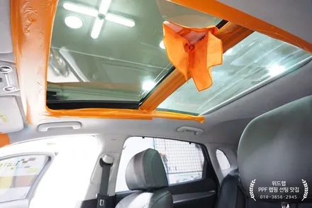 그랜저IG 전면 썬팅+ 파노라마 선루프 썬팅 재시공(솔라가드 노블레스Z)국제신도시 썬팅 명지 신호동 용원 선팅 블박 PPF 랩핑 위드랩 / 부산 강서구, 김해, 창원