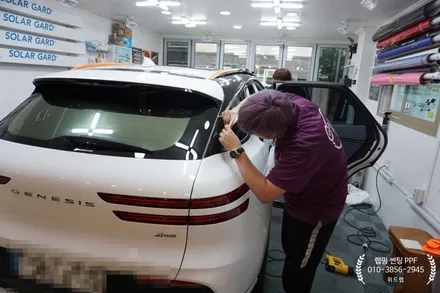 스포티함 한스푼 더! GV70 투톤 랩핑 + 루프스킨 시공(3M 2080 블랙)부산 경남 창원 강서구 명지 국제신도시 랩핑 맛집 위드랩 / 부산 강서구, 김해, 창원