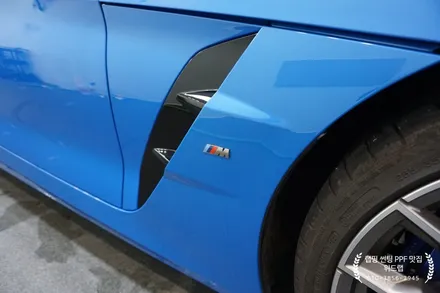 유색이 지겹다면? BMW Z4 전체 랩핑 시공(에이버리 사틴 다크 그레이) / 부산 강서구, 김해, 창원