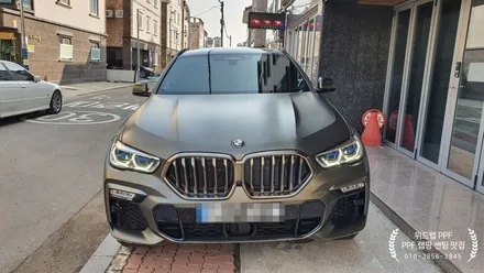 탱크로 변신! BMW X6 M40i 전체 무광 PPF 시공, 카본루프스킨(모터스킨 PPF, STEK 카본 PPF)부산 경남 명지 오션시티 국제신도시 신호동 용원 PPF 맛집 위드랩 / 부산 강서 신호동