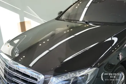 차는 벤츠 S500 마이바흐! 새차 만들기(판금도장, 부분도장, PPF제거, 광택) / 부산 강서구, 김해, 창원