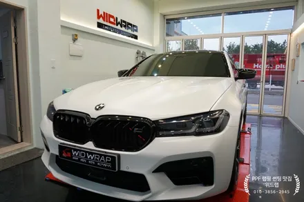 [공지] 뽀얀 우윳빛깔 F90 M5 두둥등장! BMW F90 M5 CP(컴페티션)전체 무광 PPF 시공(모터스킨 무광 PPF) / 부산 강서구, 김해, 창원