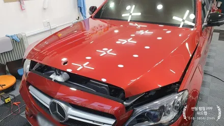 신차의 변신?! C43 AMG 무광 풀 PPF 시공! (모터스킨 PPF)부산 경남  울산 창원 명지 국제신도시 오션시티 신호동 용원 진해 장유 PPF 랩핑 썬팅 맛집 위드랩 / 부산 강서 신호동