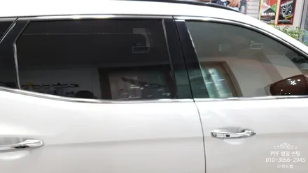 산타페 TM 기존 썬팅 제거 + 열차단 썬팅 시공(레이블럭 블레스 30/10)부산 신호동 명지 국제신도시 신항 썬팅 랩핑 PPF 위드랩 / 부산 강서 신호동