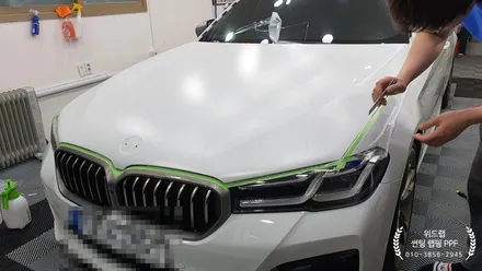 수트입은 운동선수! BMW M550i 무광 전체 PPF 시공 1탄(모터스킨 무광 PPF, 블랙 PPF) 부산 경남 명지 오션시티 국제신도시 다대포 용원 PPF 랩핑 맛집 위드랩 / 부산 강서 신호동