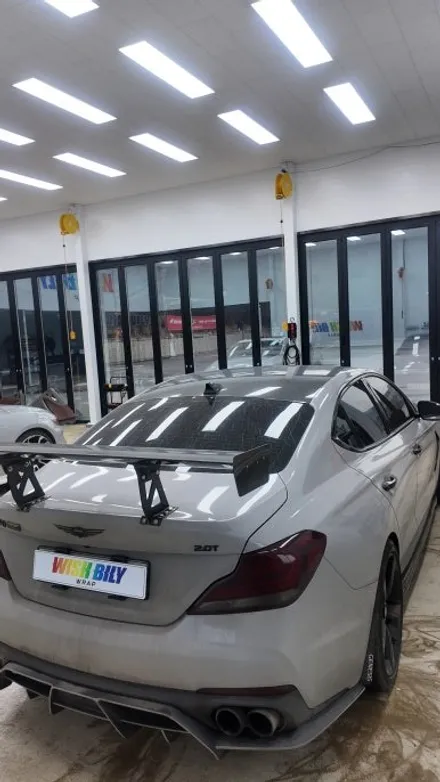 평택랩핑 제네시스 G70 티파니블루 고광택 전체랩핑(제거+재시공) / 경기 평택