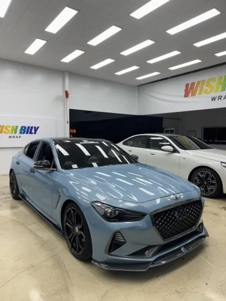 평택랩핑 제네시스 G70 포르쉐 프로즌 블루 고광전체랩핑 / 경기 평택