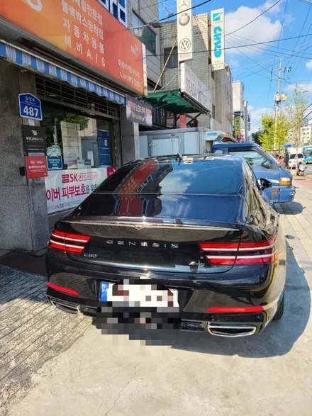 g80 제네시스 솔라가드 새턴썬팅 강북 미아 쌍문 노원 창동 네비매립전문점 중고차 재썬팅전문점❤🍭🐶 / 서울 강북구 수유동