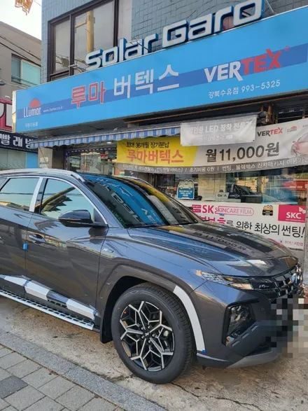 투싼 사이드스텝 레인보우 v90  신차썬팅 루마버텍스수유점에서 강북 미아 도봉 창동 쌍문 수유동 우이동 가오리 화계사 419  썬팅전문샵 / 서울 강북구 수유동