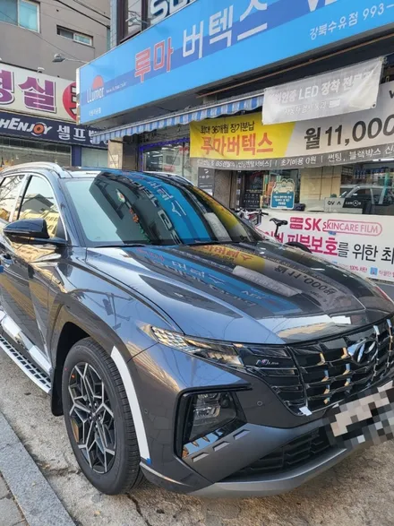 투싼 사이드스텝 레인보우 v90  신차썬팅 루마버텍스수유점에서 강북 미아 도봉 창동 쌍문 수유동 우이동 가오리 화계사 419  썬팅전문샵 / 서울 강북구 수유동