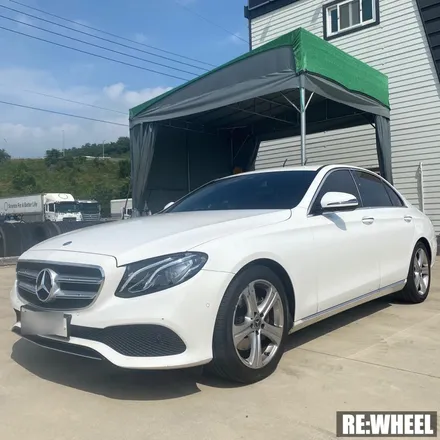 [리휠][분체도장] 벤츠 E200 18인치 실버 순정휠 다이아몬드컷팅 휠복원 유광블랙 블랙폴리쉬 작업후기 / 진주, 창원, 순천