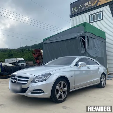 [리휠][진주휠복원][벤츠휠복원][수입차휠복원] 벤츠 CLS 350 18인치 순정휠 실버 휠복원 작업후기 / 진주, 창원, 순천