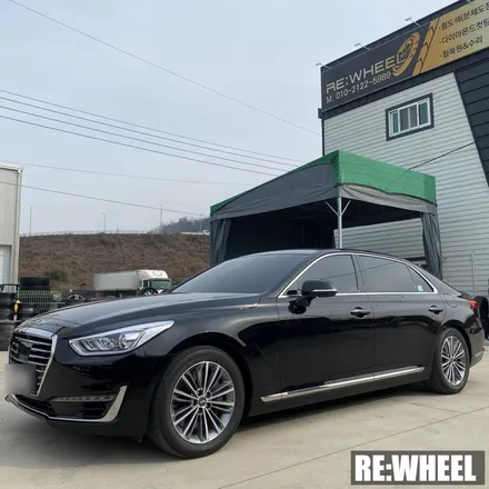 [리휠][진주타이어저렴한곳] 제네시스 EQ900 3.8 AWD 18인치 순정휠 G80 19인치 스퍼터링 블랙 크롬휠 교체 인치업 / 진주, 창원, 순천