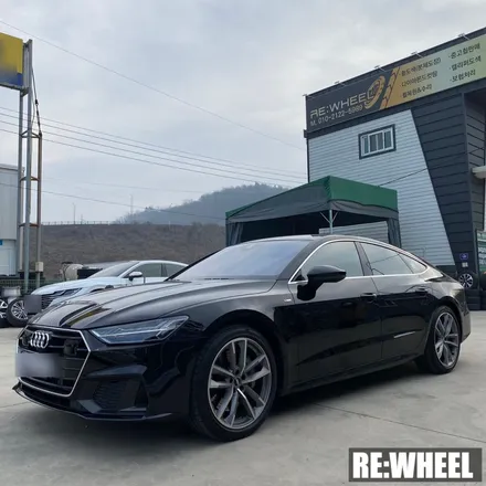 [리휠][창원휠수리] 아우디 A7 55TFSI 다이아몬드 컷팅 휠 수리 및 레드 캘리퍼 도색 / 진주, 창원, 순천
