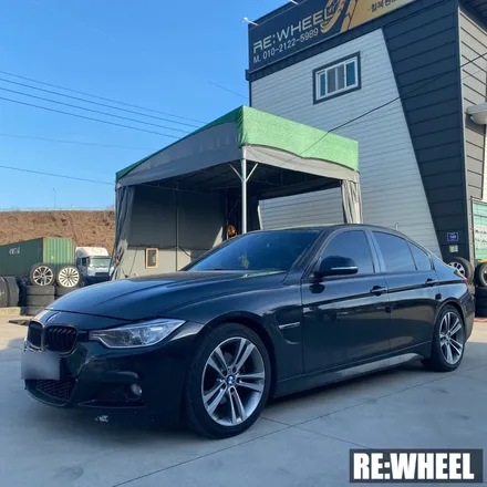 [리휠][창원휠도색] BMW 325d 순정휠 블랙 유광 휠도색 및 레드 캘리퍼도색 / 진주, 창원, 순천