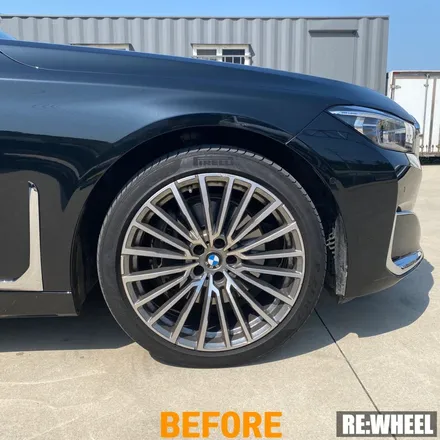[리휠][분체도장] BMW 740Li 20인치 순정휠 다이아몬드컷팅 휠복원 작업후기 / 진주, 창원, 순천