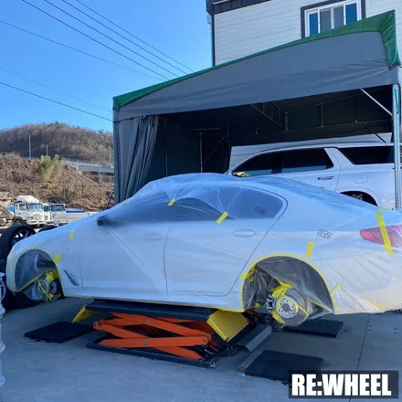 [리휠][양산 크롬휠] BMW 520d 순정휠 블랙 크롬 휠교체 및 블루 캘리퍼도색 / 진주, 창원, 순천