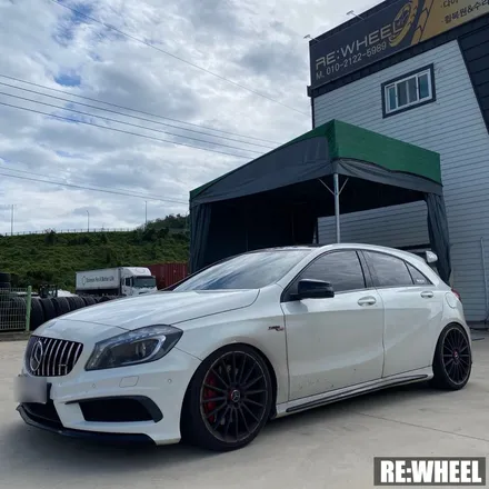 [리휠][분체도장] 벤츠 A45 AMG 하이퍼 블랙 휠도색 작업후기 / 진주, 창원, 순천
