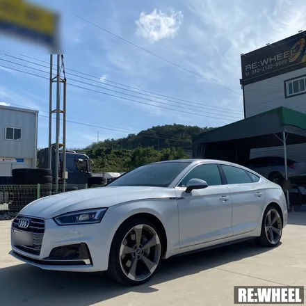[리휠][분체도장] 아우디 A5 45 TFSI 맷블랙 휠도색 및 레드 캘리퍼 도색 작업후기 / 진주, 창원, 순천
