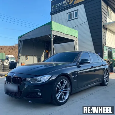 [리휠][창원휠도색] BMW 325d 순정휠 블랙 유광 휠도색 및 레드 캘리퍼도색 / 진주, 창원, 순천