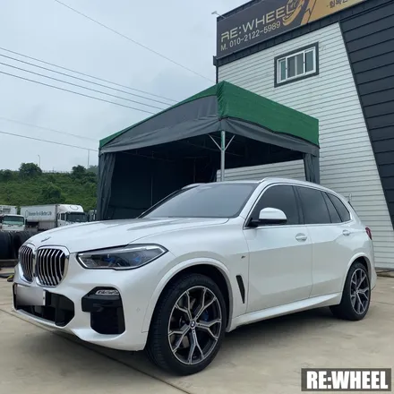 [리휠][BMWX5휠복원][BMWX5휠수리][BMW휠수리] BMW X5 30d Xdrive 21인치 순정휠 다이아몬드컷팅 휠복원 작업후기 / 진주, 창원, 순천