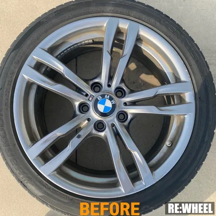 [리휠][분체도장] BMW 320d 441M 18인치 순정휠 고스트크롬 휠도색 작업후기 / 진주, 창원, 순천