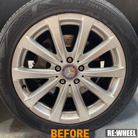 [리휠][분체도장][벤츠휠복원] 벤츠 S500 18인치 순정휠 실버 휠복원 작업후기 / 진주, 창원, 순천