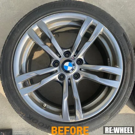 [리휠][분체도장] BMW 320d 441M 18인치 순정휠 고스트크롬 휠도색 작업후기 / 진주, 창원, 순천