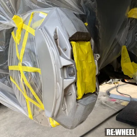 [리휠][분체도장] 벤츠 E53 AMG 맷블랙 휠도색 및 카본 세라믹 골드 캘리퍼 도색 작업후기 / 진주, 창원, 순천