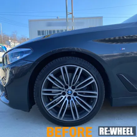[리휠][대구휠도색] BMW 530i 19인치 순정휠 하이퍼 블랙 휠도색 / 진주, 창원, 순천