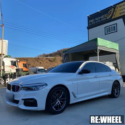 [리휠][양산 크롬휠] BMW 520d 순정휠 블랙 크롬 휠교체 및 블루 캘리퍼도색 / 진주, 창원, 순천