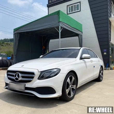 [진주 리휠][분체 도장] 벤츠 E220D 18인치 실버 순정휠 다이아컷팅 유광블랙 / 진주, 창원, 순천