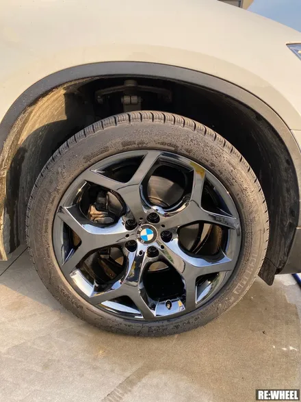 [리휠] 경남 진주 휠도색 BMW X6 20인치 순정휠 블랙크롬 작업 후기 / 진주, 창원, 순천