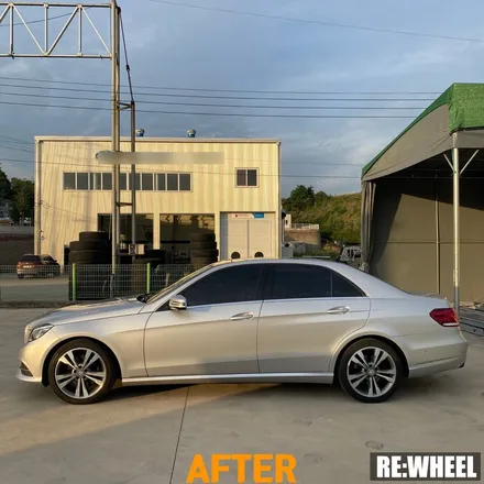 [리휠][분체도장] 벤츠 E300 4MATIC 18인치 순정휠 다이아몬드컷팅 휠복원 작업후기 / 진주, 창원, 순천