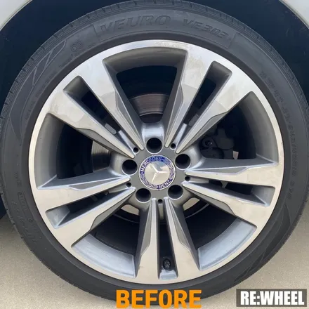 [리휠][분체도장] 벤츠 E300 4MATIC 18인치 순정휠 다이아몬드컷팅 휠복원 작업후기 / 진주, 창원, 순천