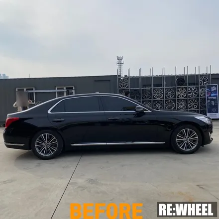 [리휠][진주타이어저렴한곳] 제네시스 EQ900 3.8 AWD 18인치 순정휠 G80 19인치 스퍼터링 블랙 크롬휠 교체 인치업 / 진주, 창원, 순천