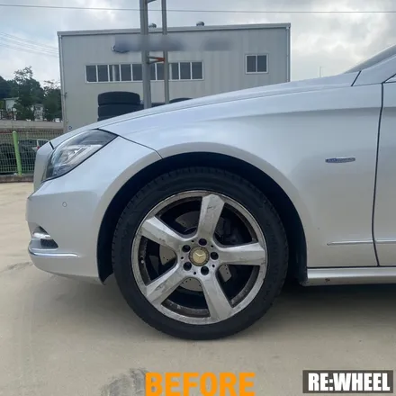 [리휠][진주휠복원][벤츠휠복원][수입차휠복원] 벤츠 CLS 350 18인치 순정휠 실버 휠복원 작업후기 / 진주, 창원, 순천