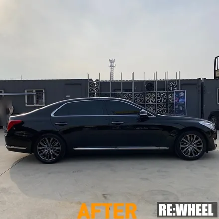 [리휠][진주타이어저렴한곳] 제네시스 EQ900 3.8 AWD 18인치 순정휠 G80 19인치 스퍼터링 블랙 크롬휠 교체 인치업 / 진주, 창원, 순천